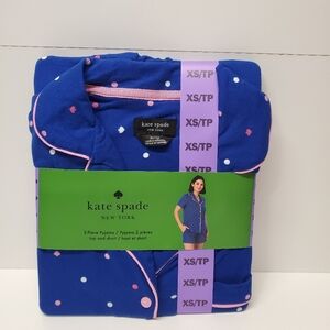 Kate Spade Blue Polka Dot Pajama Set